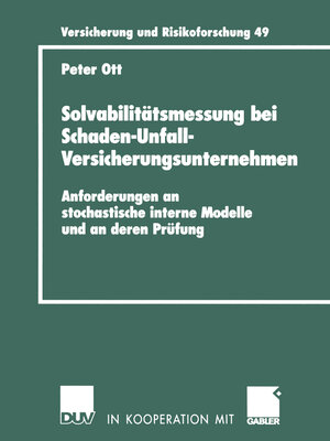 cover image of Solvabilitätsmessung bei Schaden-Unfall-Versicherungsunternehmen
